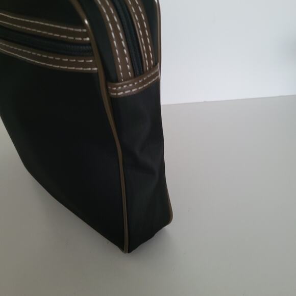 Dunhill Wristlet Pouch Zip Toiletry Men's Bag Large 9x8 Black Logo Designer - Picture 3 of 9